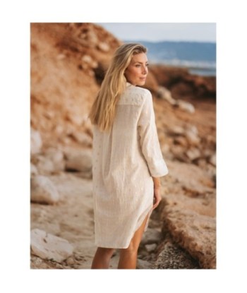 Kurta Negro para Hombre - Moda Isla Bonita, Estilo Ibiza, 100% Algodón, Camisero de Manga ¾, Perfecto para Ocasiones