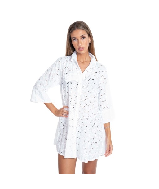 Vestido Rosa Mujer Estilo Ibiza, Elegante y Corto, Ideal para Fiesta, Moda Mujer, Ropa de Verano, 100% Algodón,