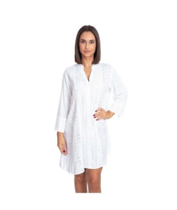 Vestido Mujer Ibiza Style - Vestido Corto Floral Camisero de Algodón, Moda Mujer, Ideal para Fiesta y Ocasiones