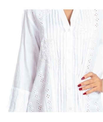 Vestido Mujer Ibiza Style - Vestido Corto Floral Camisero de Algodón, Moda Mujer, Ideal para Fiesta y Ocasiones
