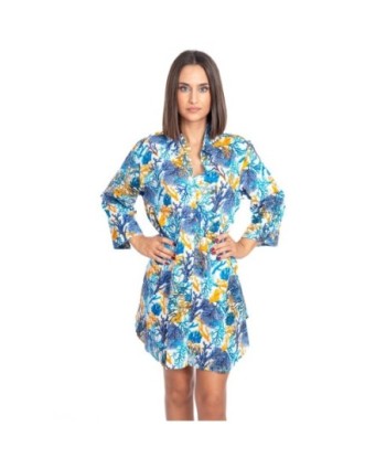 Vestido Corto Camisero Mujer Azul - Moda Isla Bonita Sun and Sand - Elegante y Con Estilo para Ocasiones Especiales