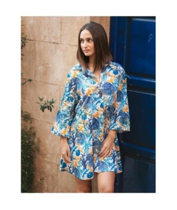 Vestido Corto Camisero Mujer Azul - Moda Isla Bonita Sun and Sand - Elegante y Con Estilo para Ocasiones Especiales