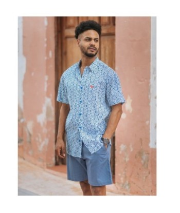 Pantalón Corto Hombre Azul 100% Algodón - Cómodo y Estiloso para Ocasiones Casual y Deportivas - Moda Isla Bonita