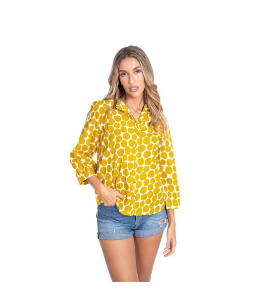 Camisa Rosa Mujer Manga Larga - Camisero Floral 100% Algodón para Ocasiones Especiales y Uso Diario - Moda Isla
