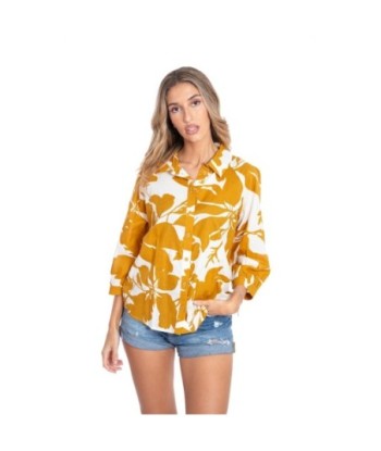 Camisa Multicolor para Mujer - Camisera de Manga ¾, 100% Algodón, Ideal para Ocasiones Casual y Fiesta, Moda Isla