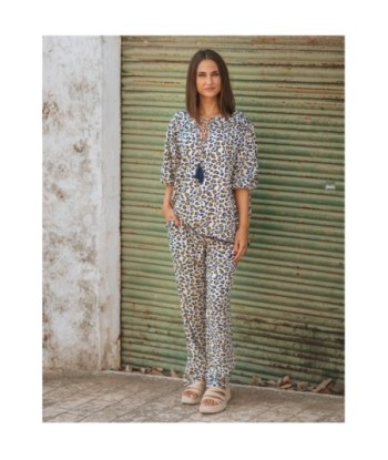 Pantalón Rosa Mujer Isla Bonita Animal Print - Moda Casual, Elegante y Versátil para Otoño Invierno, Ideal para