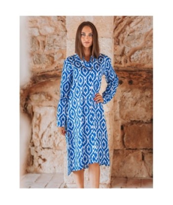 Vestido Mujer Camisero Rosa Estampado Geométrico Midi Sin Mangas - Moda Mujer Ropa Elegante para Fiesta y Ocasiones
