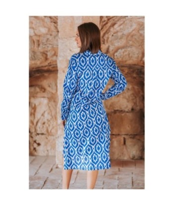 Vestido Mujer Camisero Rosa Estampado Geométrico Midi Sin Mangas - Moda Mujer Ropa Elegante para Fiesta y Ocasiones