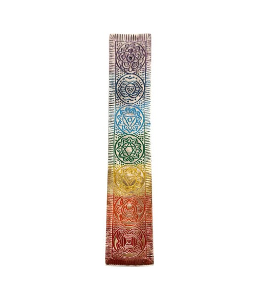 Quemador de Incienso 7 Chakras para Meditación, Aromaterapia y Relajación, Portaincienso de Aluminio para Espiritualidad