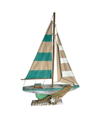 Barco Velero de Madera para Decoración Náutica, Modelo de Colección Marítima, Ideal para Regalos y Decoración