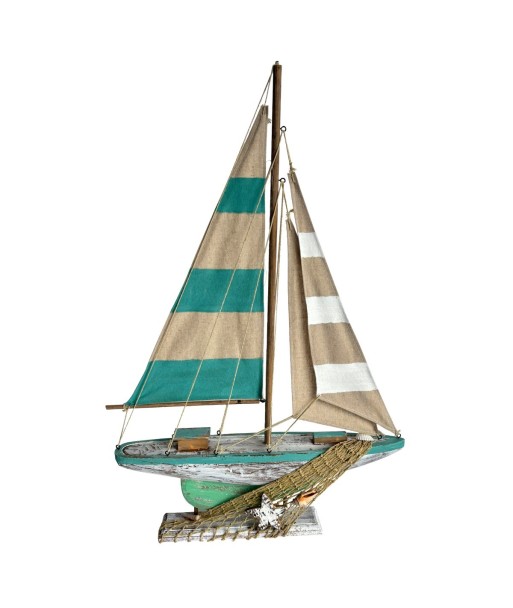 Barco Velero de Madera para Decoración Náutica, Modelo de Colección Marítima, Ideal para Regalos y Decoración