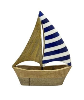 Barco Velero Pequeño de Madera - Decoración Náutica para Coleccionistas y Amantes del Mar