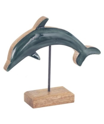 Delfín de Madera Decorativo para Hogar, Figura de Animal Estilo Moderno, Adorno Único para Regalos y Decoración