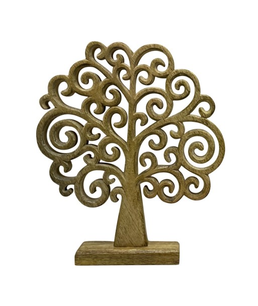 Árbol de Navidad Decorativo de Madera para Decoración Festiva, Ideal para Regalos y Adornos Navideños, 33 cm