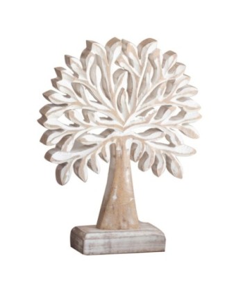 Árbol de Navidad Pequeño de Madera Gris para Decoración Festiva, Ideal para Hogar y Oficina, Regalo Original