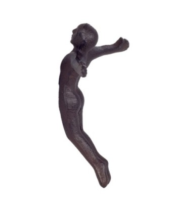 Percha figura humana decorativa de hierro colado para pared