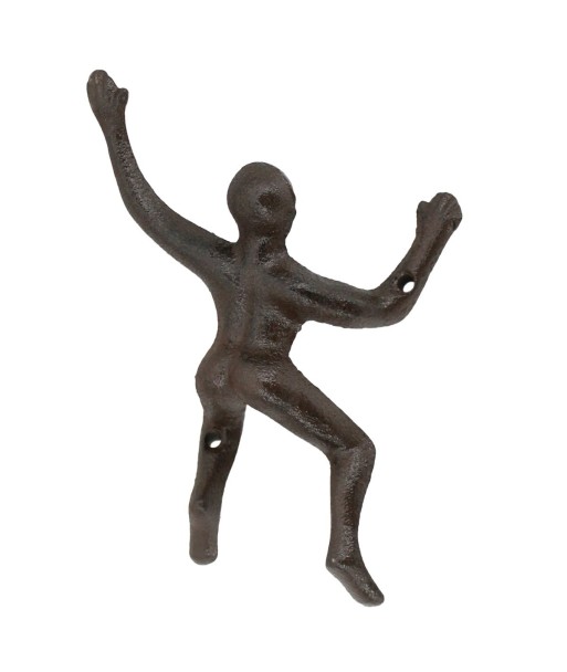 Percha figura humana decorativa estilo rústico para pared