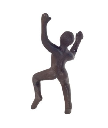 Percha figura humana decorativa estilo rústico para pared