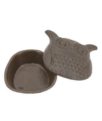 Caja buho decorativa de hierro fundido para hogar y oficina