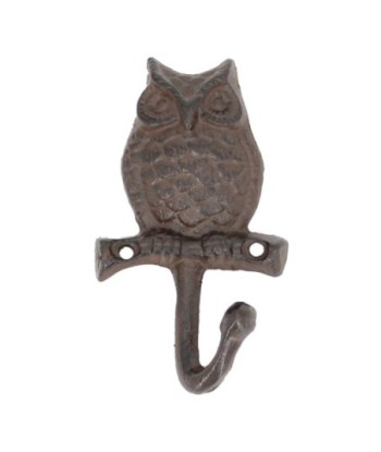 Percha Buho de Hierro Colado para Decoración de Pared