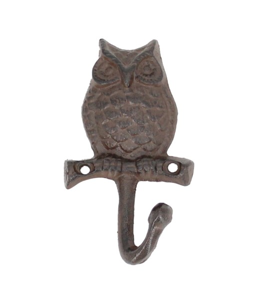Percha Buho de Hierro Colado para Decoración de Pared