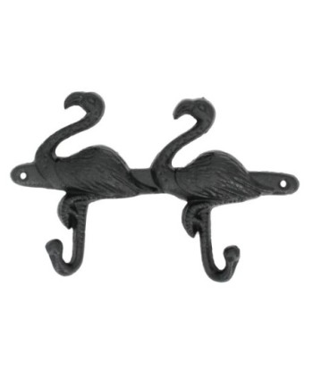 Percha flamencos decorativa para pared en hierro colado