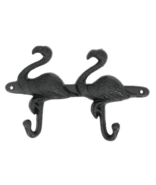 Percha flamencos decorativa para pared en hierro colado