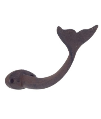 Percha Cola Ballena Decorativa Hierro Fundido Vintage Estilo Rústico