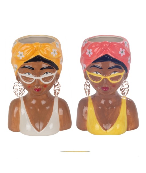 Jarrón Busto Mujer Cerámica Decorativo para Hogar, Adorno Elegante, Accesorio de Diseño, Regalo Original