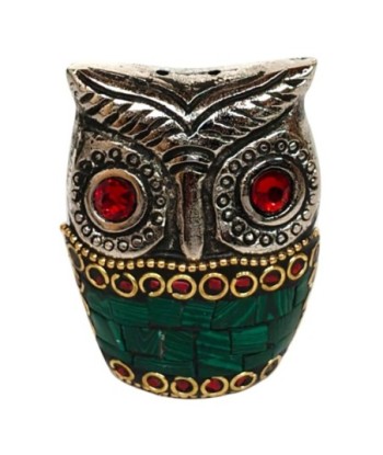Figura decorativa de búho en aluminio rojo para hogar, regalo original y moderno, ideal para coleccionistas y