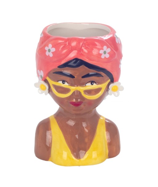Jarrón Busto Mujer Pequeño Cerámica Decorativa para Hogar, Oficina y Regalos Originales