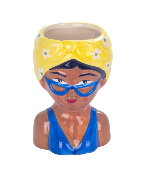Jarrón Busto Mujer Pequeño de Cerámica, Decoración Moderna para Hogar, Accesorio Estiloso para Regalos y Diseño