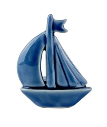 Portavelas Barco Cerámica Decorativa Náutica para Hogar, Regalo Original y Estilo Marítimo