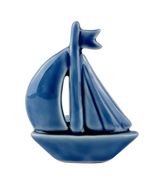 Portavelas Barco Cerámica Decorativa Náutica para Hogar, Regalo Original y Estilo Marítimo