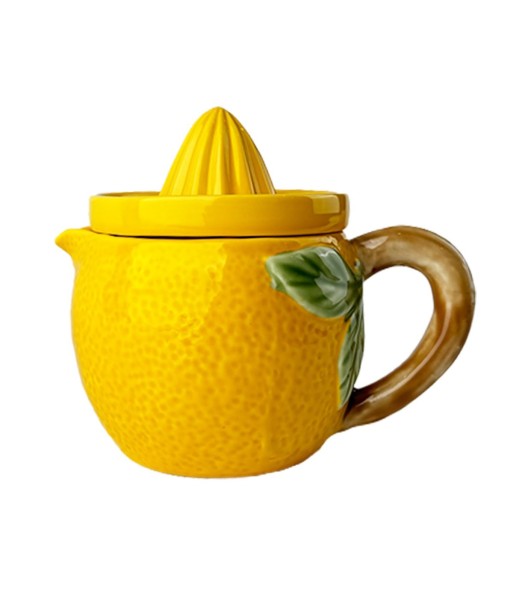 Exprimidor de Limón Cerámico Amarillo, Ideal para Cocina, Práctico y Elegante, Perfecto para Exprimir Cítricos