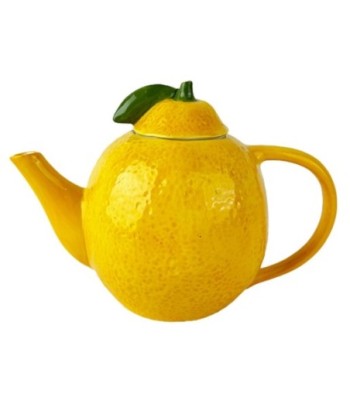 Tetera Limon Cerámica Amarilla para Infusiones y Té, Ideal para Regalos y Decoración de Cocina