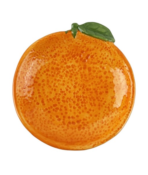 Plato Naranja Pequeño Cerámica Ideal para Postres, Aperitivos y Decoración de Mesa en Cocina Moderna