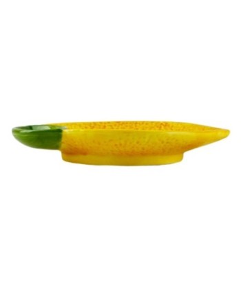 Plato Limon Cerámica Amarillo Decorativo para Cocina, Ideal para Postres y Aperitivos, Estilo Elegante y Funcional