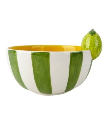 Cuenco Limón Cerámica Verde para Cocina, Ideal para Ensaladas, Aperitivos y Decoración de Mesa