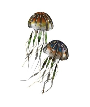 Adorno de Pared Medusas en Metal para Decoración Náutica, Aplique Marítimo Estilo Marino, Accesorio para Pared