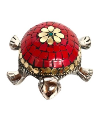 Figura de Tortuga Decorativa en Metal y Cristal - Regalo Original para Amantes de la Naturaleza y la Decoración