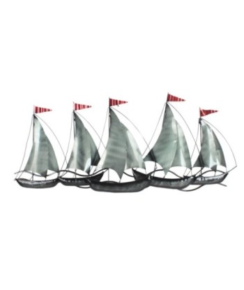 Adorno de Pared Náutico Barcos de Metal para Decoración Marítima, Aplique Decorativo de Estilo Marinero