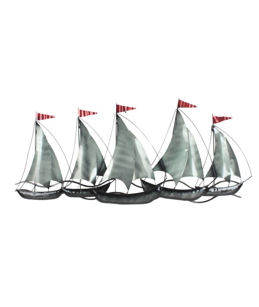 Adorno de Pared Náutico Barcos de Metal para Decoración Marítima, Aplique Decorativo de Estilo Marinero