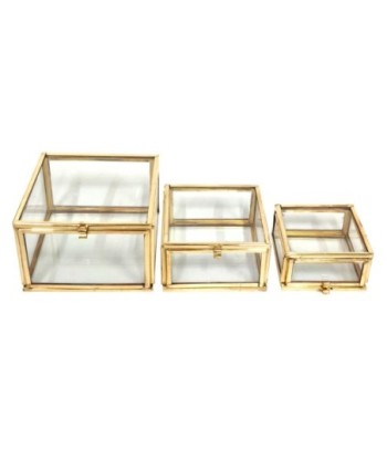 Cajas de Almacenamiento Transparente - Set de 3 Cajas Decorativas para Organizar y Decorar el Hogar