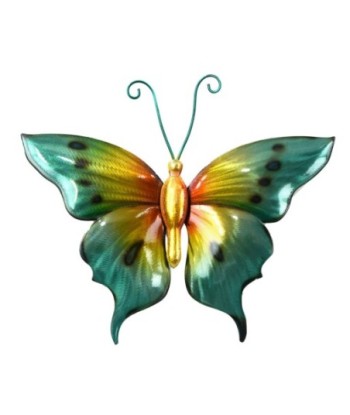 Adorno pared mariposa pequeña tropical metal verde decoración hogar