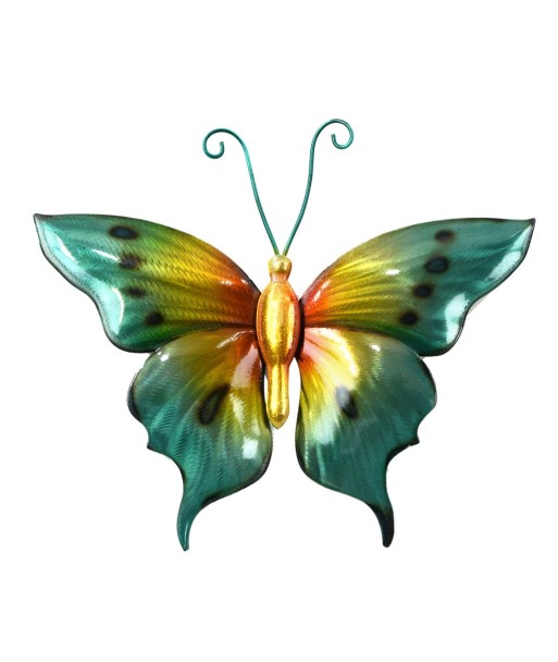 Adorno pared mariposa pequeña tropical metal verde decoración hogar