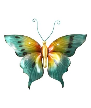 Adorno pared mariposa verde metálico diseño tropical