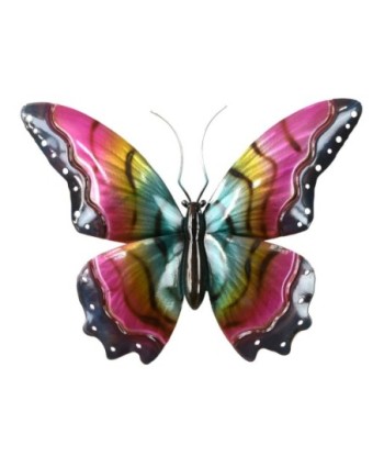 Adorno pared mariposa mediterráneo metal rosa decoración hogar