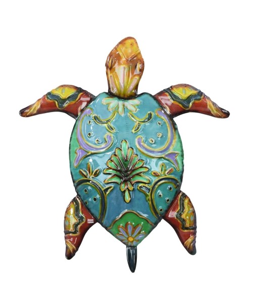 Adorno Pared Tortuga Decorativo Tropical Metal Verde 25x2x22cm