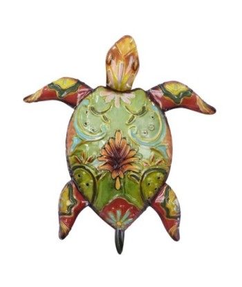 Adorno Pared Tortuga Metal Verde Tropical Decoración Hogar
